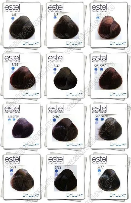 vopsea de par Estel paleta de culori profesionale cu fotografii și recenzii (de păr) vopsea de par Estel paleta de culori profesionale cu fotografii și recenzii