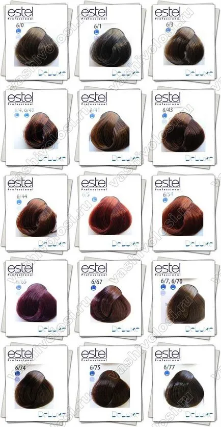 vopsea de par Estel paleta de culori profesionale cu fotografii și recenzii (Paletă) vopsea de par Estel paleta de culori profesionale cu fotografii și recenzii
