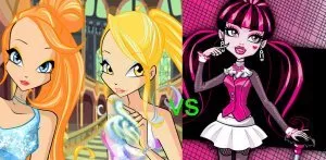 Cine mai bine la Monster High și Winx, lupta caractere (studiu) Cine mai bine la Monster High și Winx, lupta caractere