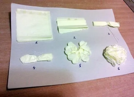 Master class „din flori de șervețele de hârtie“