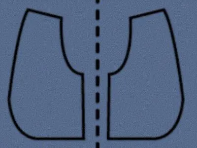 vesta din denim la modă cu mâinile sale