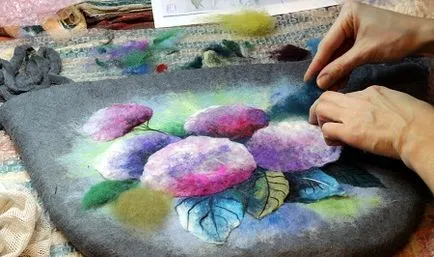 lecții împâslire umede și cursuri de master, modelul pentru incepatori video de pe materialul textil pentru tippet dreapta