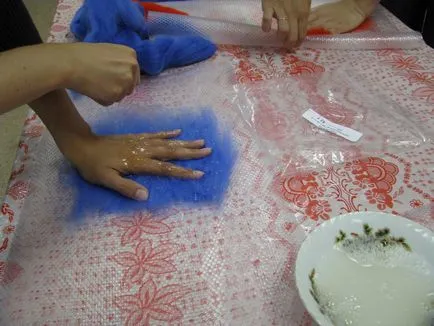 lecții împâslire umede și cursuri de master, modelul pentru incepatori video de pe materialul textil pentru tippet dreapta