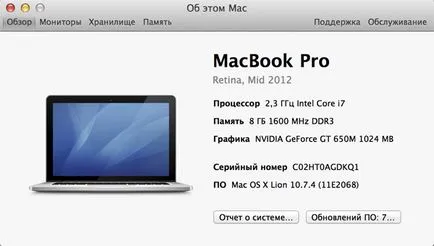 Laptop Apple MacBook Pro cu ecran Retina (linia 2012)
