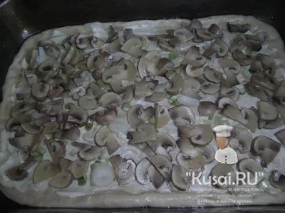 Pizza cu ciuperci și roșii - o rețetă cu pas cu pas fotografii (pizza) Pizza cu ciuperci și roșii - cu pas cu pas reteta fotografii