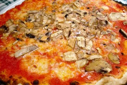 Pizza cu ciuperci pași tomate rețetă (reteta) Pizza cu pas reteta ciuperci tomate cu pas