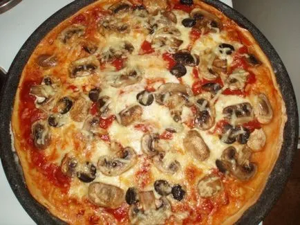 Pizza cu ciuperci pași tomate rețetă (ciuperci) Pizza cu pas reteta ciuperci tomate cu pas