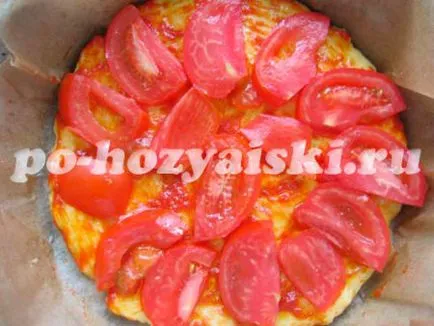 Pizza cu ciuperci si rosii, baza de reteta (fungi) Pizza cu ciuperci si rosii reteta