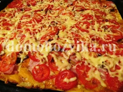 Pizza cu ciuperci pași tomate rețetă (ciuperci) Pizza cu pas reteta ciuperci tomate cu pas