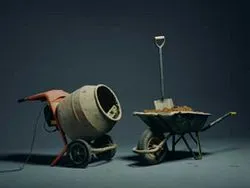 Se prepară mâini proporții din beton, beton