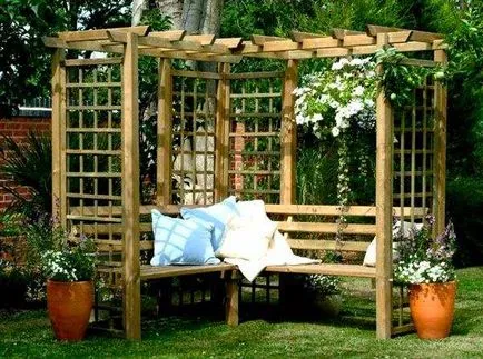 mobilier de grădină simplă cu mâinile lor Cum de a construi și de a face etapele de construire a caselor de vară în țară,