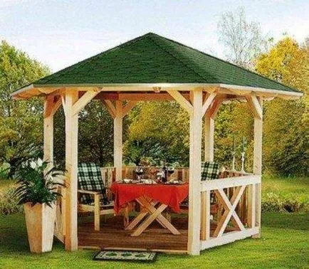 mobilier de grădină simplă cu mâinile lor Cum de a construi și de a face etapele de construire a caselor de vară în țară,