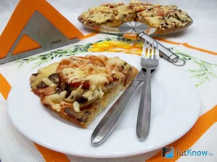 Reteta pizza cu ciuperci și roșii (ciuperci) pizza Rețetă cu ciuperci și roșii