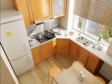 Reparații în bucătărie în fotografie ca Hrușciov să facă propriile mâini lor, bucătărie renovat, variații mici