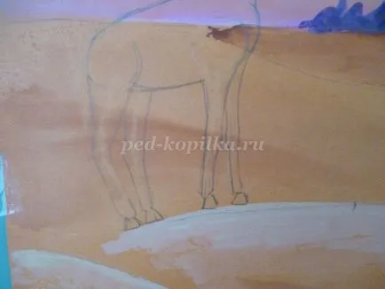 Desen girafa în etape, cu fotografii din dhow grupa pregătitoare