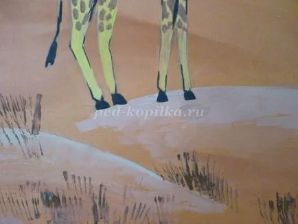 Desen girafa în etape, cu fotografii din dhow grupa pregătitoare