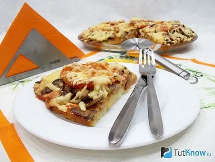 Reteta pizza cu ciuperci și roșii (ciuperci) pizza Rețetă cu ciuperci și roșii