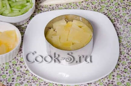Salata „fiesta“ cu carne de pui, ananas și ciuperci - un pas cu pas reteta cu fotografii, salate