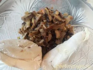 Salata de pui cu ananas și ciuperci (salată) Salata de pui cu ananas si ciuperci