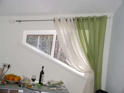 Perdele la bucatarie cu un design de știri sale mâini, fotografii, perdele mostre de reziduuri de țesut (foto) Perdele la bucatarie cu un design mâinile sale de știri, fotografii, mostre de perdele din resturi textile,