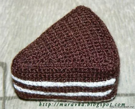 tort de ciocolată cu cârlig căpșuni tricot (tricot) Prăjitură cu ciocolată cu căpșuni croșetat tricot