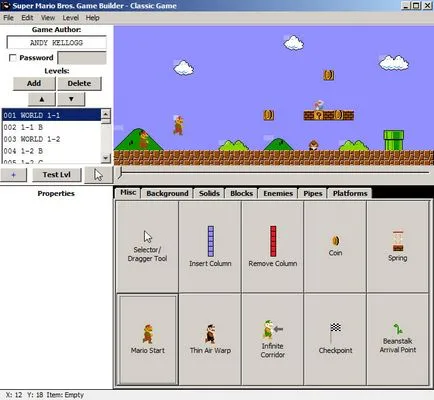 Descarcă Mario dandy cu un computer - un joc gratuit cu un editor de nivel