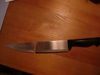 Fragmentat cuțit - un semn negavtivnaya