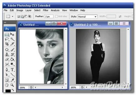 Crearea unei imagini Photoshop schimbare (până când stratul superior) Crearea unei imagini în schimbare în Photoshop