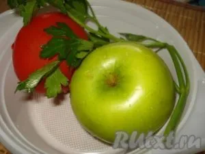 Salata de cald, cu vinete și roșii - pregătirea pas cu pas, cu fotografii