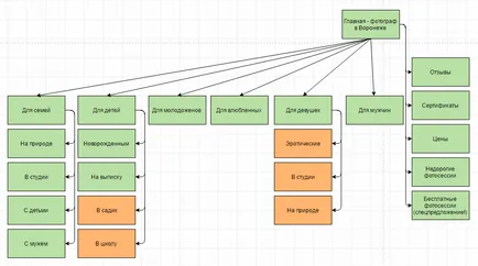 Structura circuitului site-ului, exemple de creație