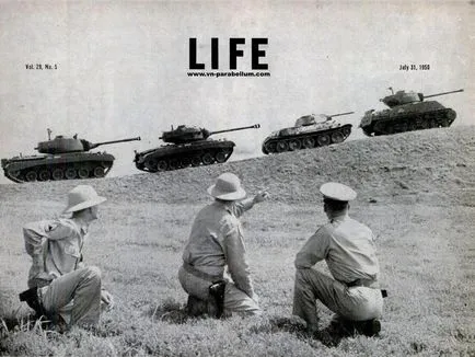 T34 împotriva Sherman Patton și Pershing