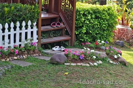 Decorare teren agricol - paturi, benzi, sculpturi, iazuri, poduri (15 idei foto) mea