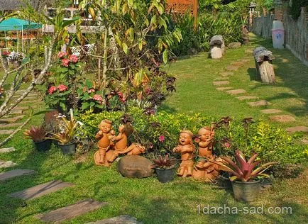 Decorare teren agricol - paturi, benzi, sculpturi, iazuri, poduri (15 idei foto) mea