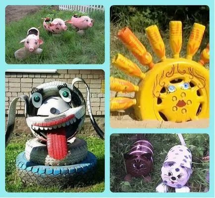 Decorarea zonă suburbană cu mâinile lor, drumul spre casă