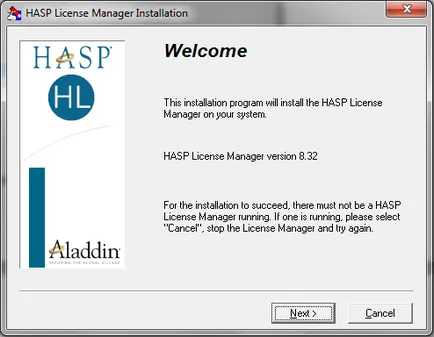 1c instalare manager de licență de HASP (Manager de licență 1c) și un monitor Aladin - mxcom - Sistem