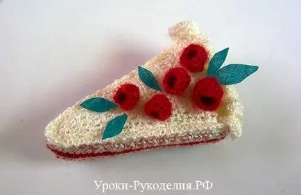 tort tricotate cu zmeură - lecții de lucru manual
