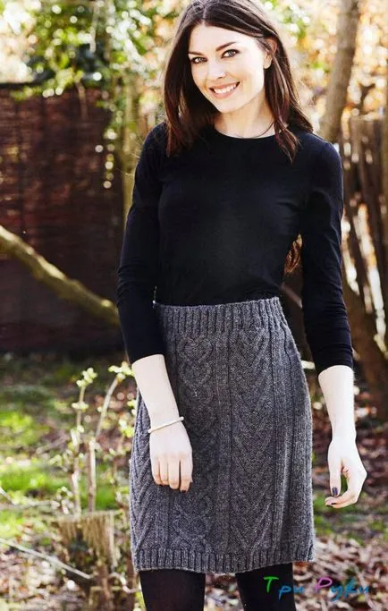 Knit Fusta de circuit pentru începători, cum să tricot haine pentru femei, cu o descriere detaliată (TIE) Tricotate schema fuste spițe pentru începători, cum să tricot haine pentru femei, cu o descriere detaliată