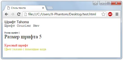Limbajul HTML markup, aspectul paginii