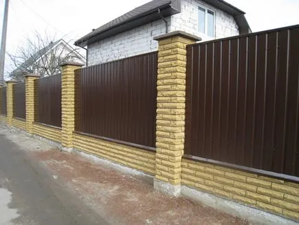 Un gard realizat din foi de metal cu mâinile cum să facă, cum să se stabilească o fotografie de profil
