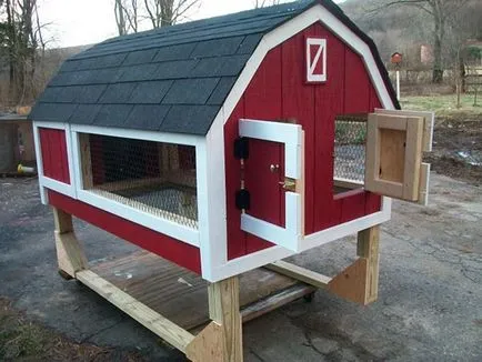 hutches de iepure cu desenul lor mâini