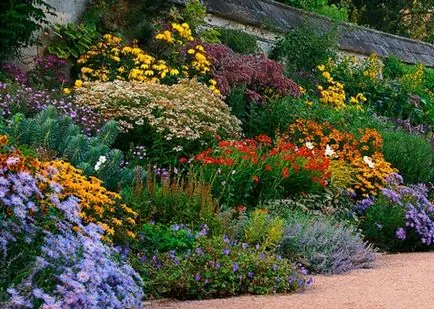 schema mixborder de plante perene