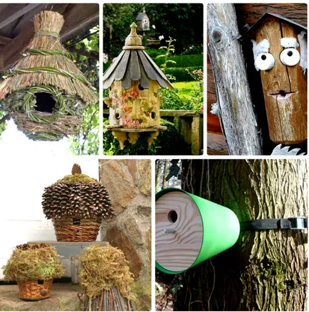 Birdhouse cu desenul lor mâini