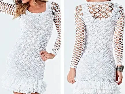 Clasa de master pe rochie de tricotat croșetat