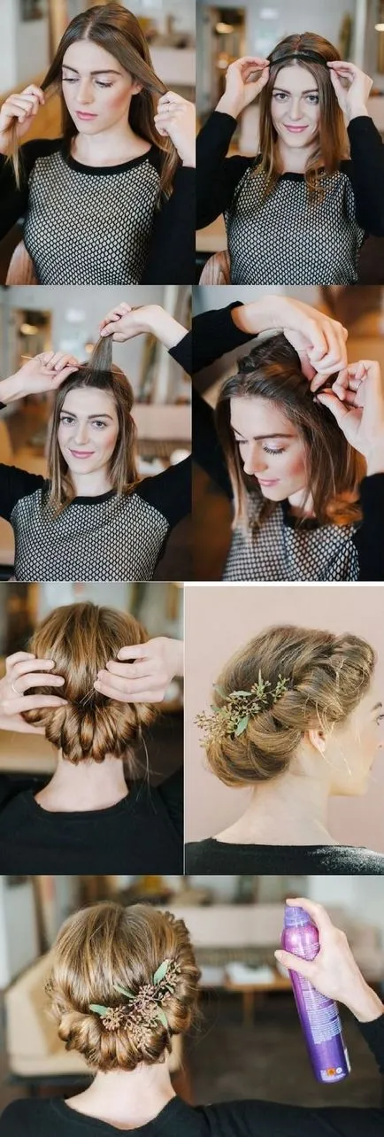100 idei coafuri la modă, cu mâinile lor pe păr mediu cu fotografii