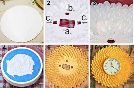 10 moduri de a face un ceas de perete improvizat