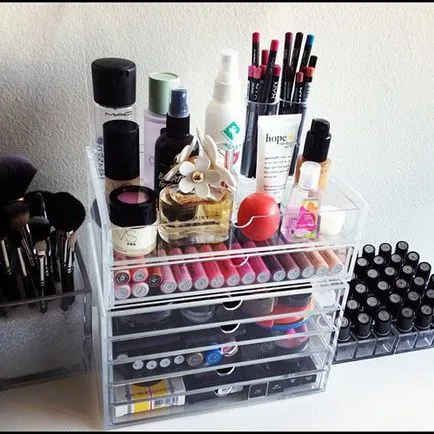 14 Idei organizarea de depozitare de produse cosmetice, care ar trebui să fie puse în aplicare acum!