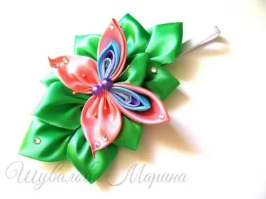 Fluture de panglici de satin, o clasă de master