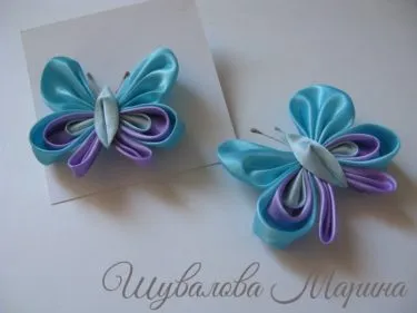 Fluture de panglici de satin, o clasă de master