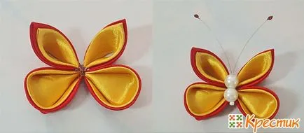 Butterfly în domeniu kanzashi o dată master-class 3