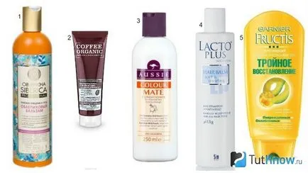 Compoziție balsam de păr, top 5 (făcându-l mai moale) Balsam pentru structura firului de păr, top 5